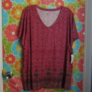 Style & Co Cotton Top 3X NWT